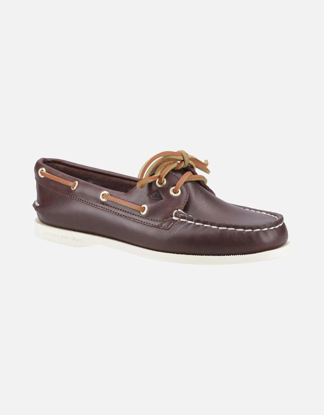 Sperry Authentic 2 Eye Leather Men's Brown Boat Shoes