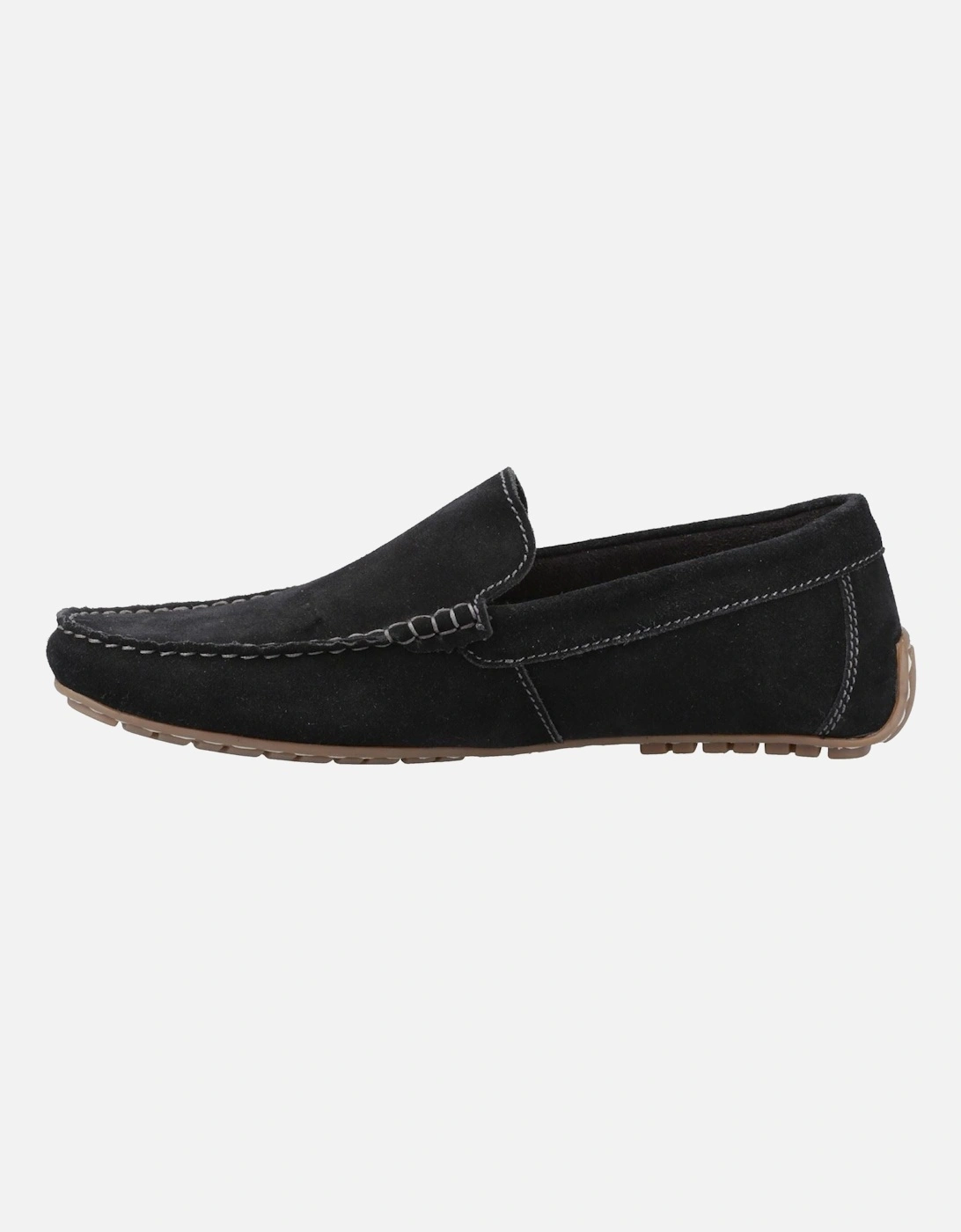 Ralph Suede Leather Men's Black Loafers
