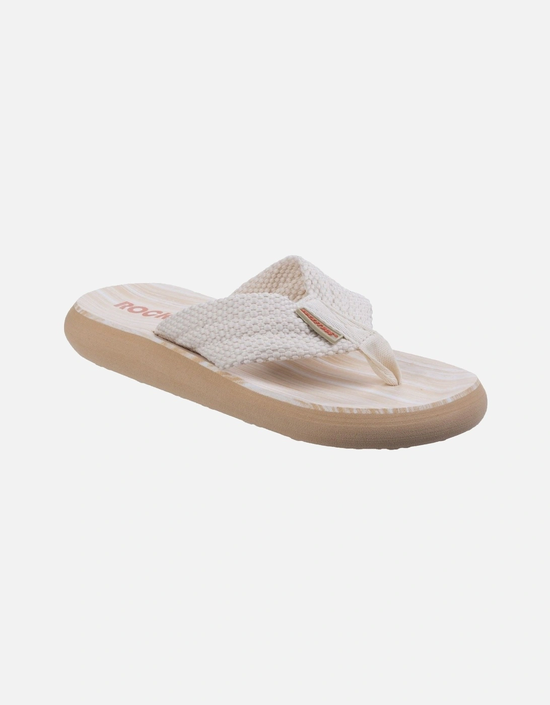 Sunset Webbing Women's Double Cream Flip Flops, 9 of 8