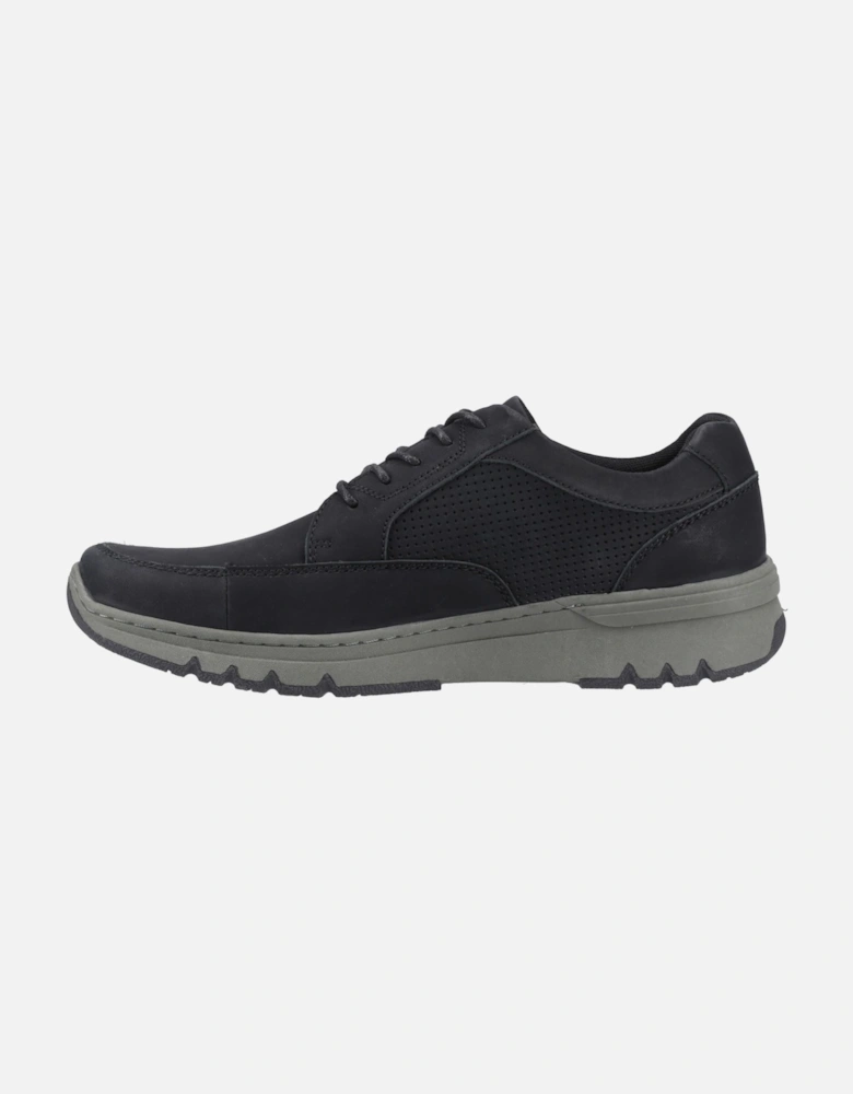 Nelson Leather Men's Black Lace-Up Shoes