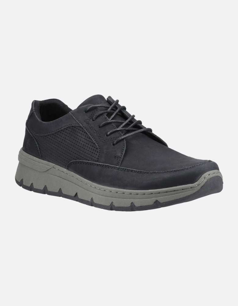 Nelson Leather Men's Black Lace-Up Shoes