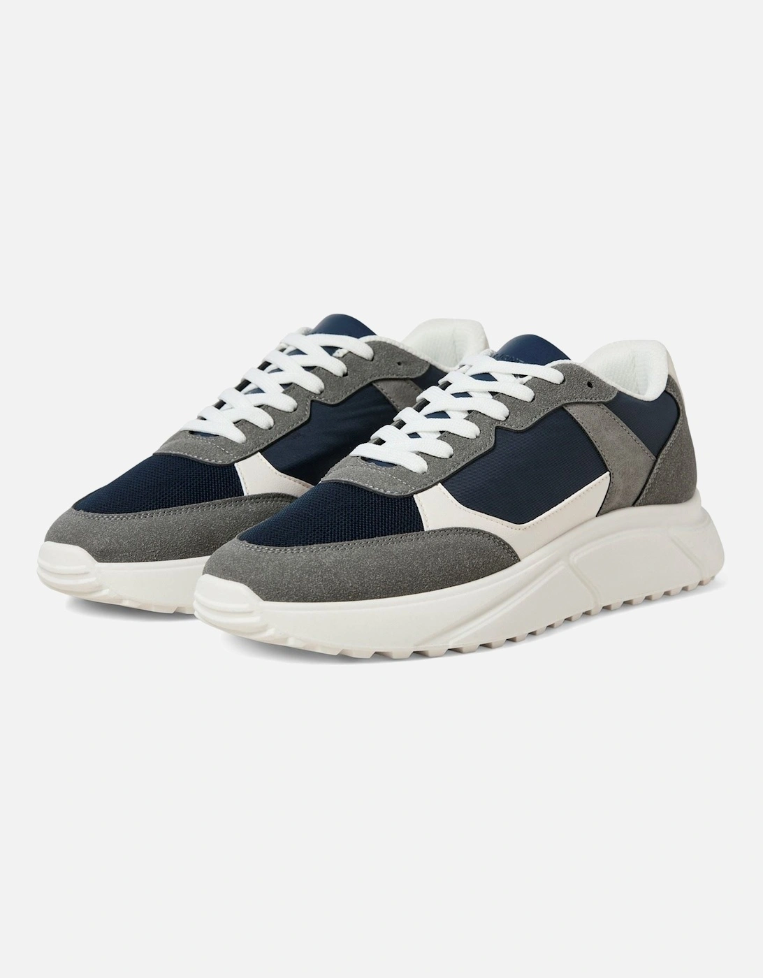 Aspire Runner Polyurethane Men's Castlerock/Navy Blazer Trainers, 5 of 4