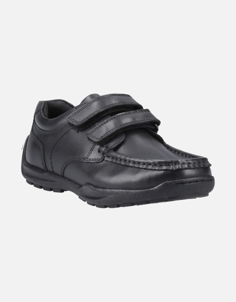 Maddox Touch Fastening Leather Boys's Black Shoes