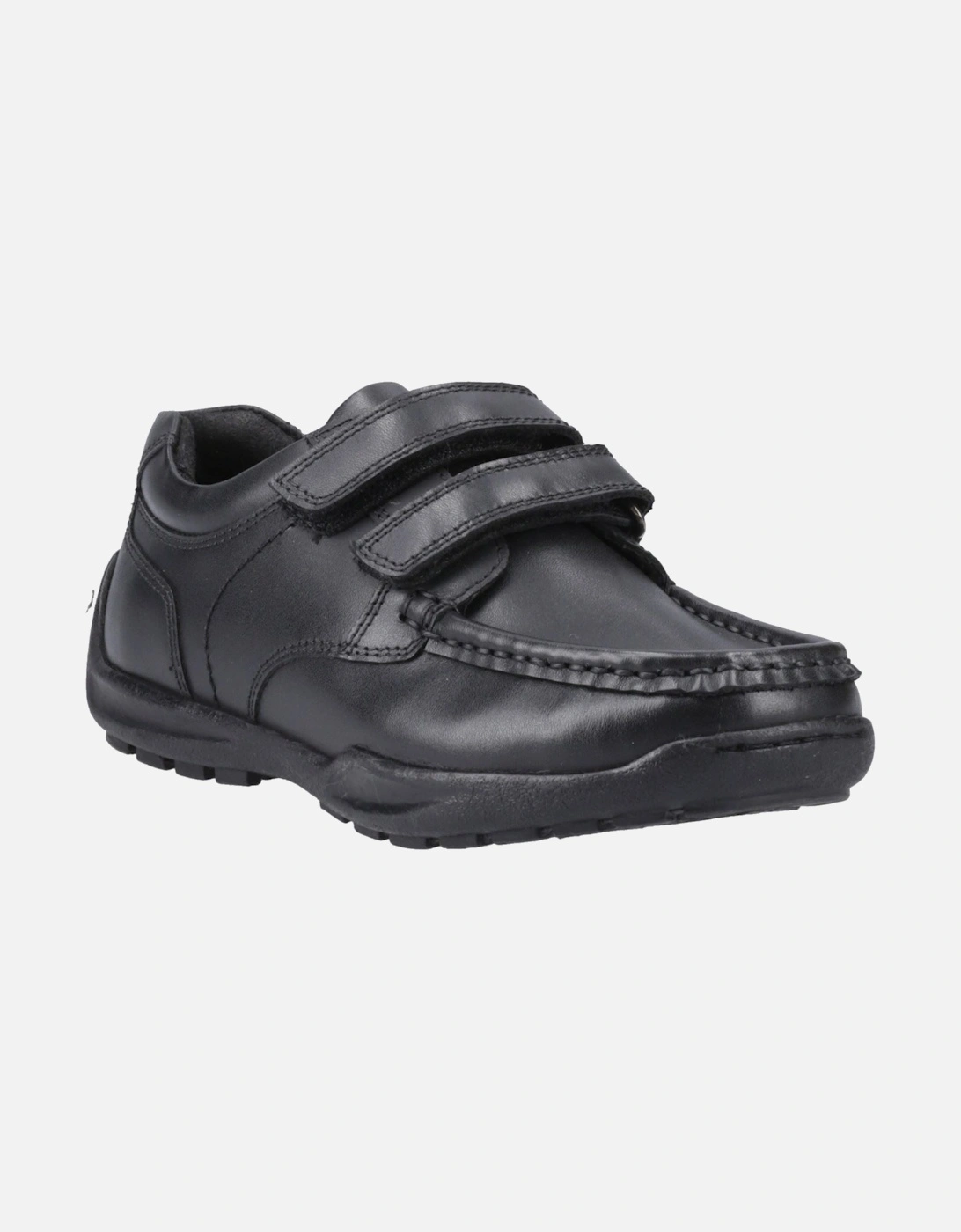 Maddox Touch Fastening Leather Boys's Black Shoes, 6 of 5