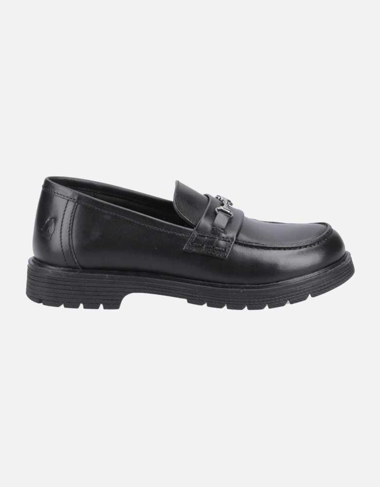 Lydia Senior Leather Girls's Black Loafers
