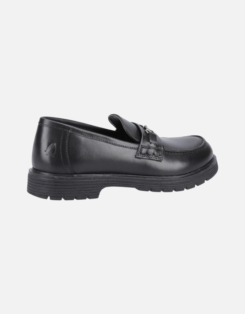 Lydia Senior Leather Girls's Black Loafers