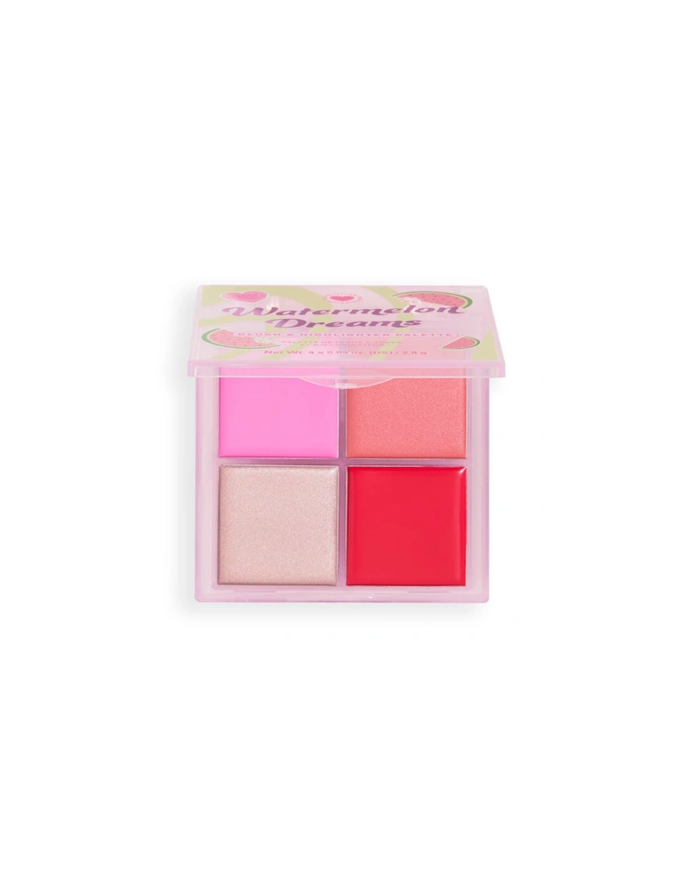 I Heart Watermelon Dreams Blush & Highlighter Quad