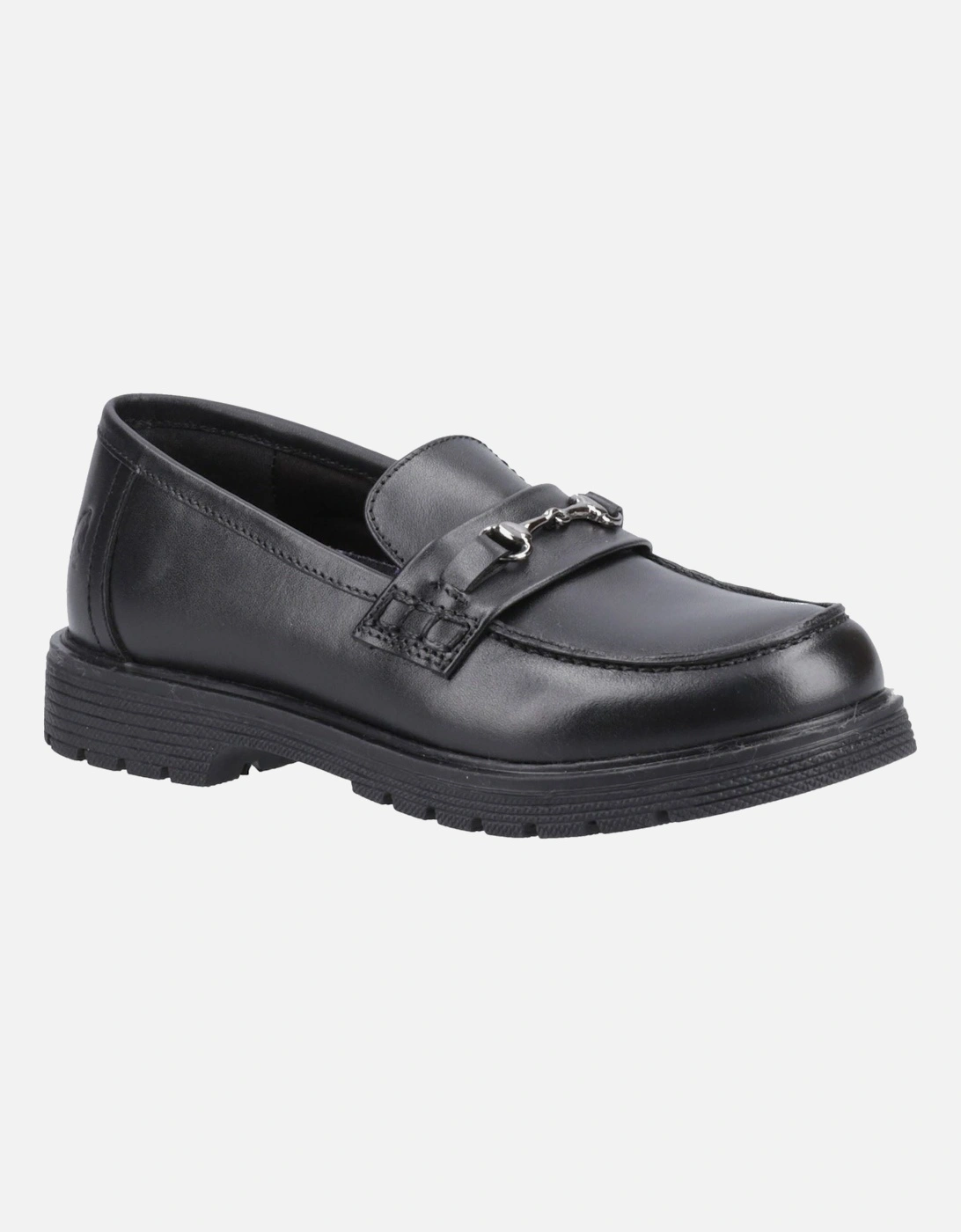 Lydia Senior Leather Girls's Black Loafers, 6 of 5