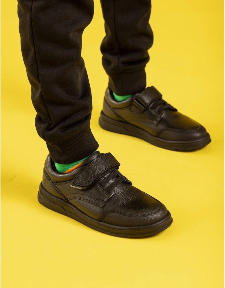 Rowan JNR Leather Boys's Black Lace-Up Shoes