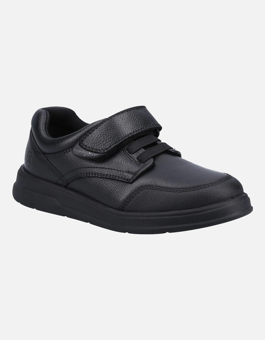 Hush Puppies Boy's Hush Puppies Rowan Leather Youth Black Lace-Up Shoes
