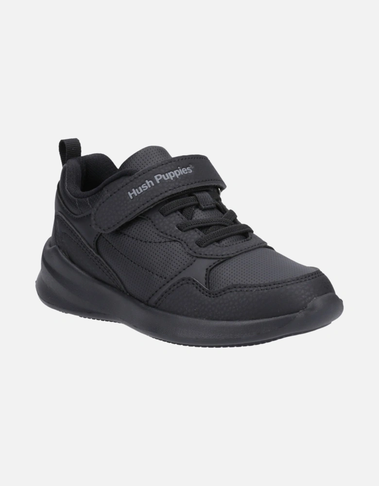 Marling Bungee Lace Junior Polyurethane Black Shoes