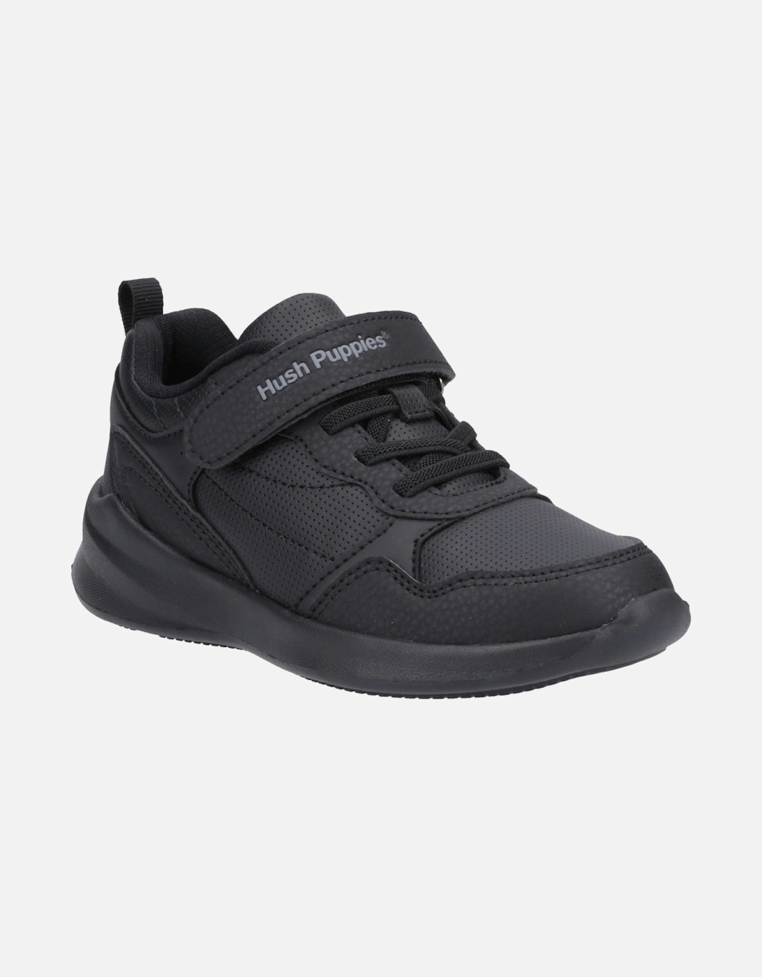 Marling Bungee Lace Junior Polyurethane Black Shoes, 10 of 9