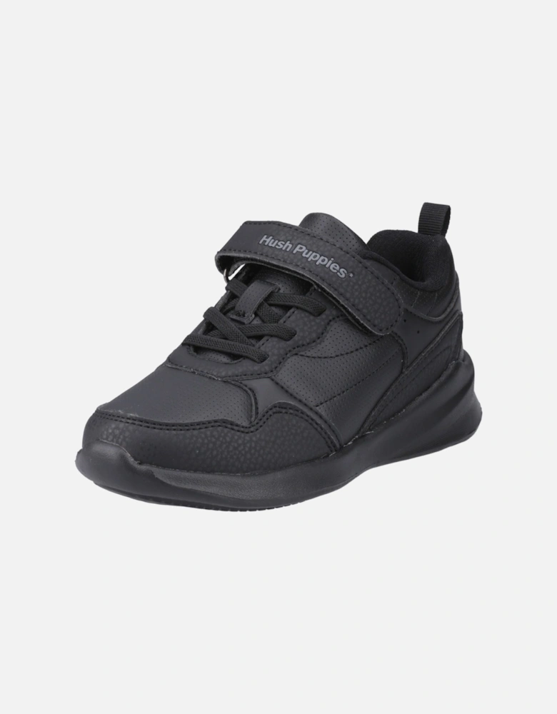 Marling Bungee Lace Junior Polyurethane Black Shoes
