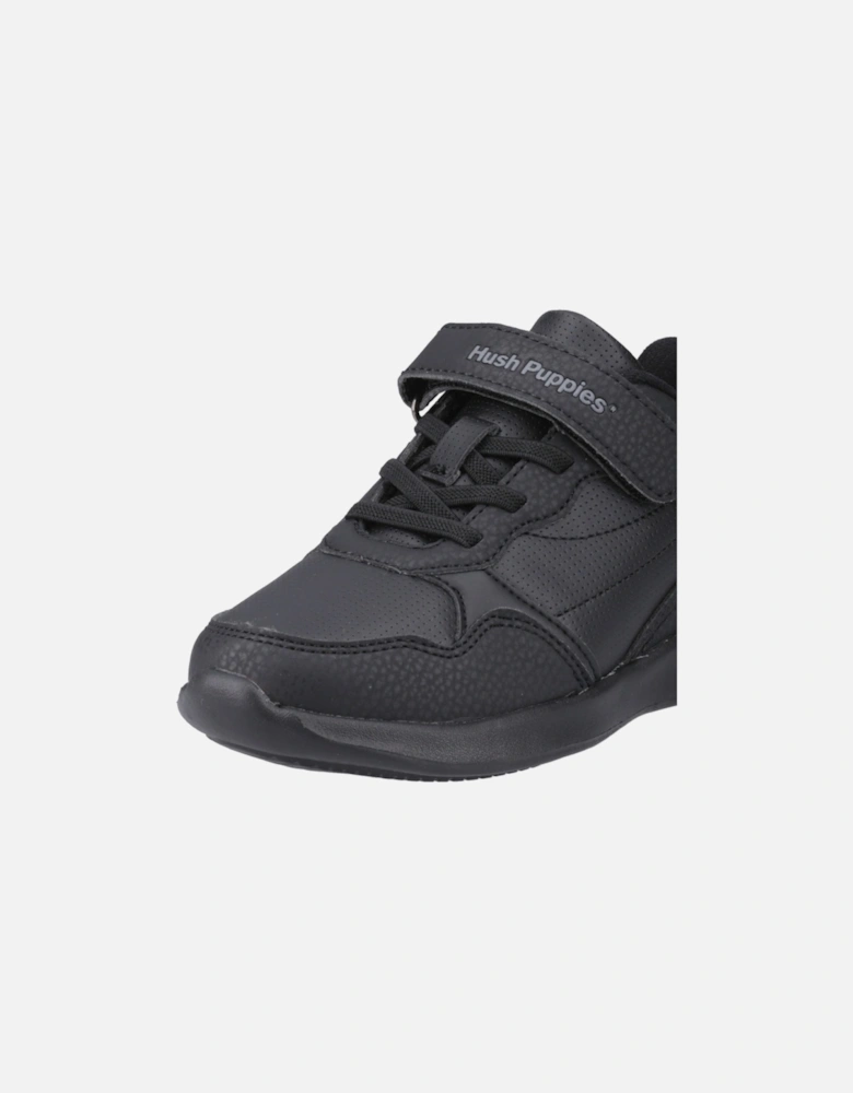 Marling Bungee Lace Junior Polyurethane Black Shoes