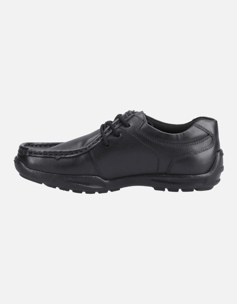 Mackenzie Wallabee Leather Boys's Black Lace-Up Shoes