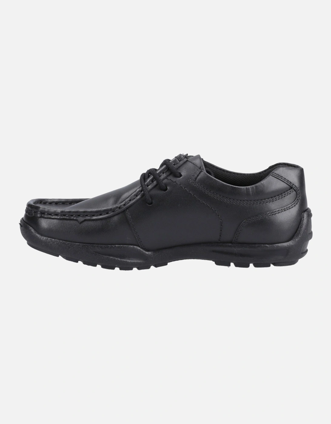 Mackenzie Wallabee Leather Boys's Black Lace-Up Shoes