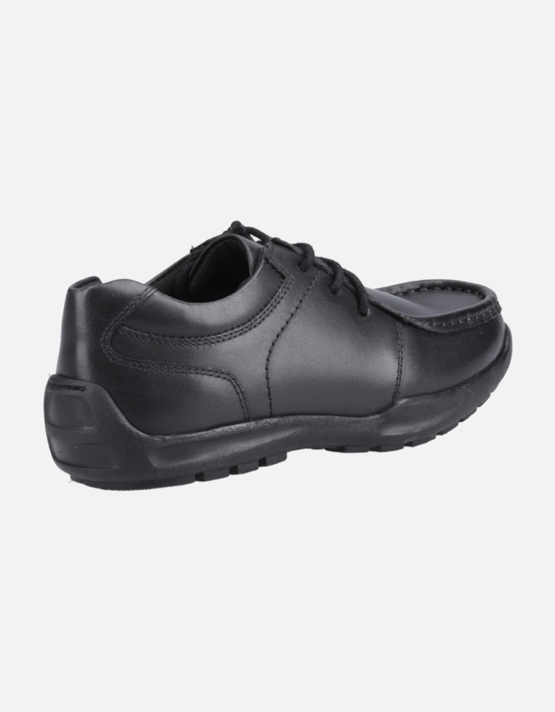 Mackenzie Wallabee Leather Boys's Black Lace-Up Shoes