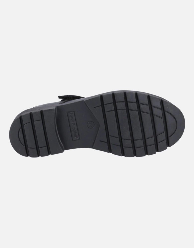 Tanya Senior Leather Girls's Black Shoes
