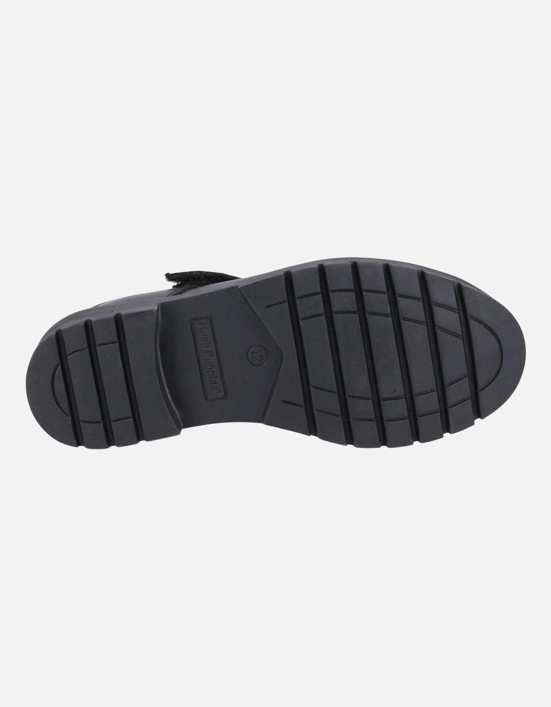 Tanya Senior Leather Girls's Black Shoes
