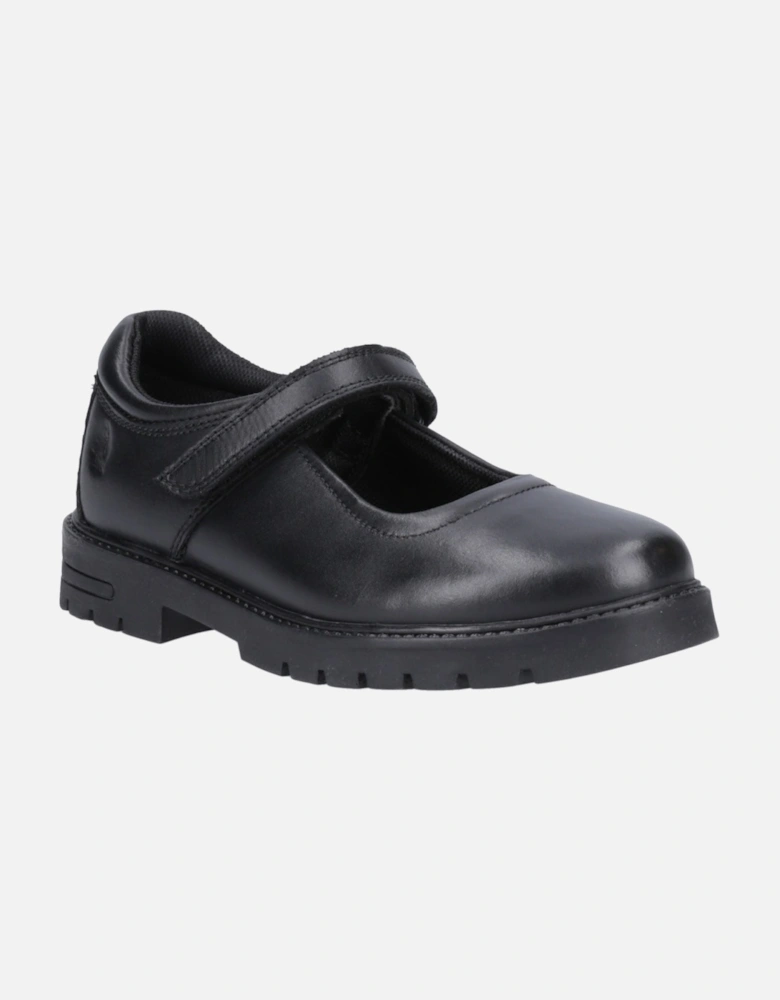 Tanya Senior Leather Girls's Black Shoes