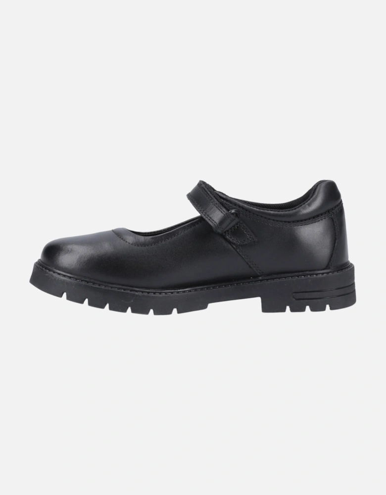 Tanya Senior Leather Girls's Black Shoes
