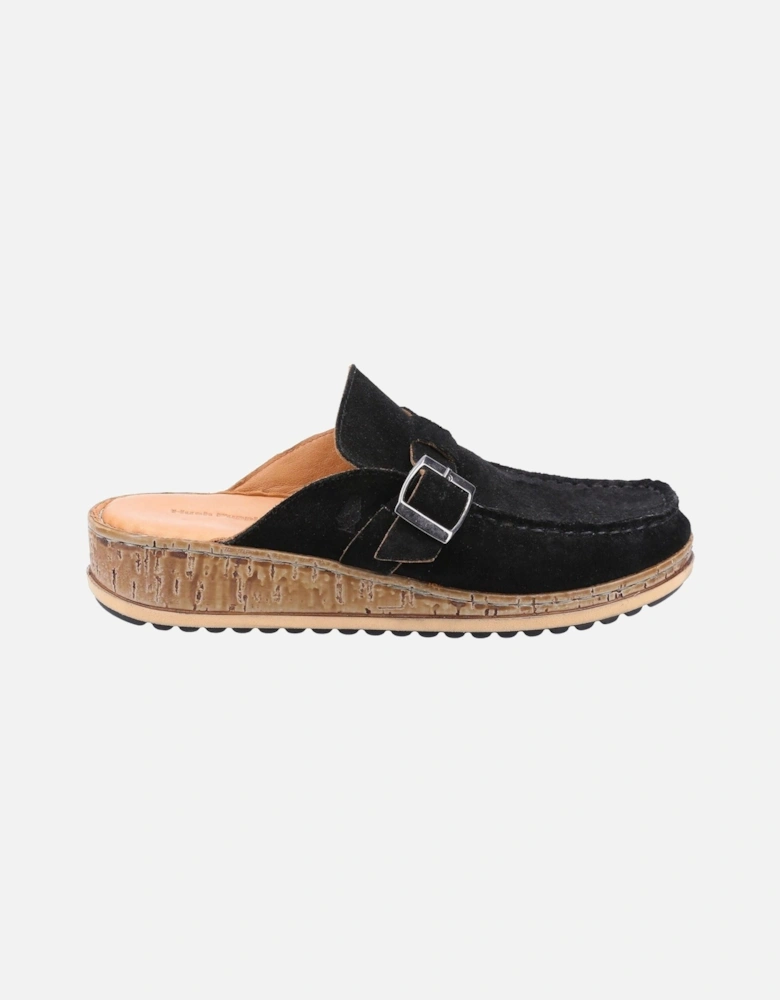 Sorcha Mule Leather Women's Black Suede Sandals