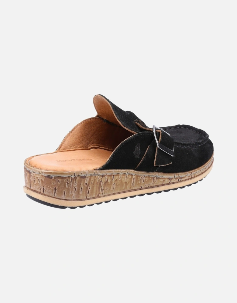 Sorcha Mule Leather Women's Black Suede Sandals