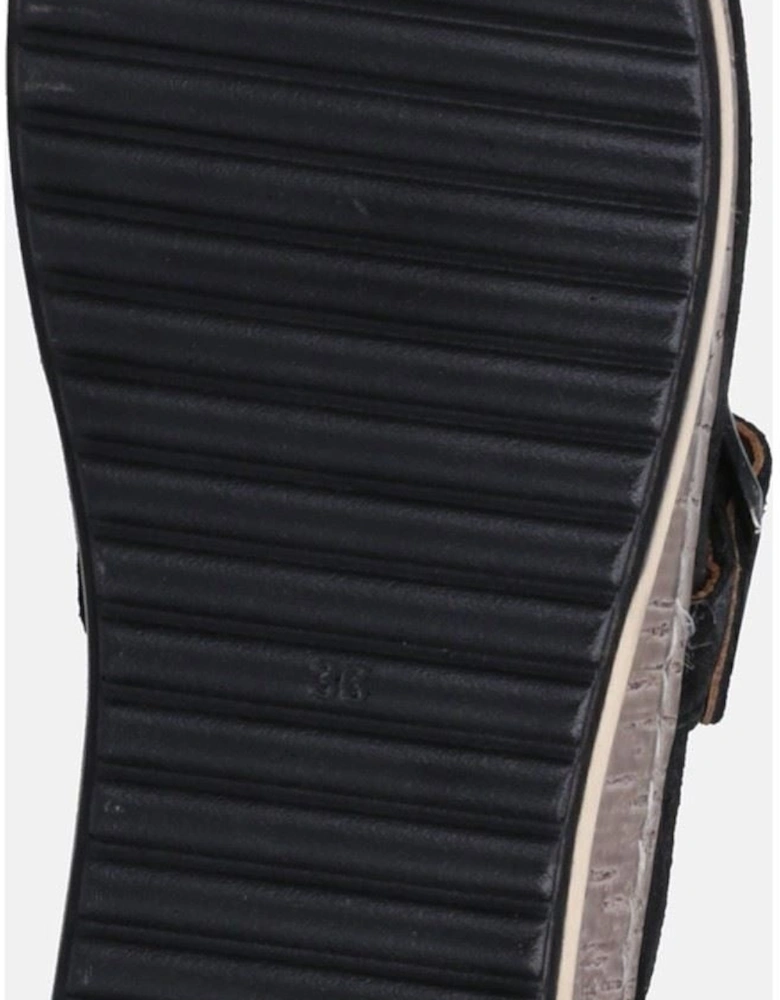 Sorcha Mule Leather Women's Black Suede Sandals