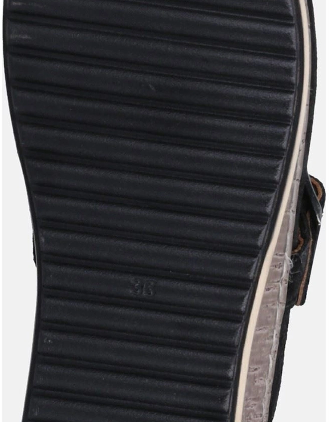 Sorcha Mule Leather Women's Black Suede Sandals