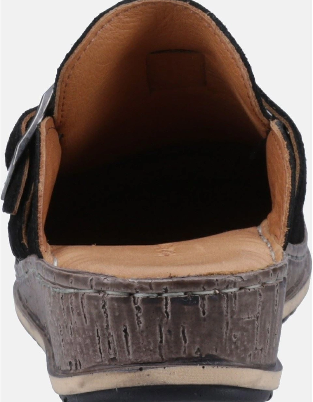 Sorcha Mule Leather Women's Black Suede Sandals