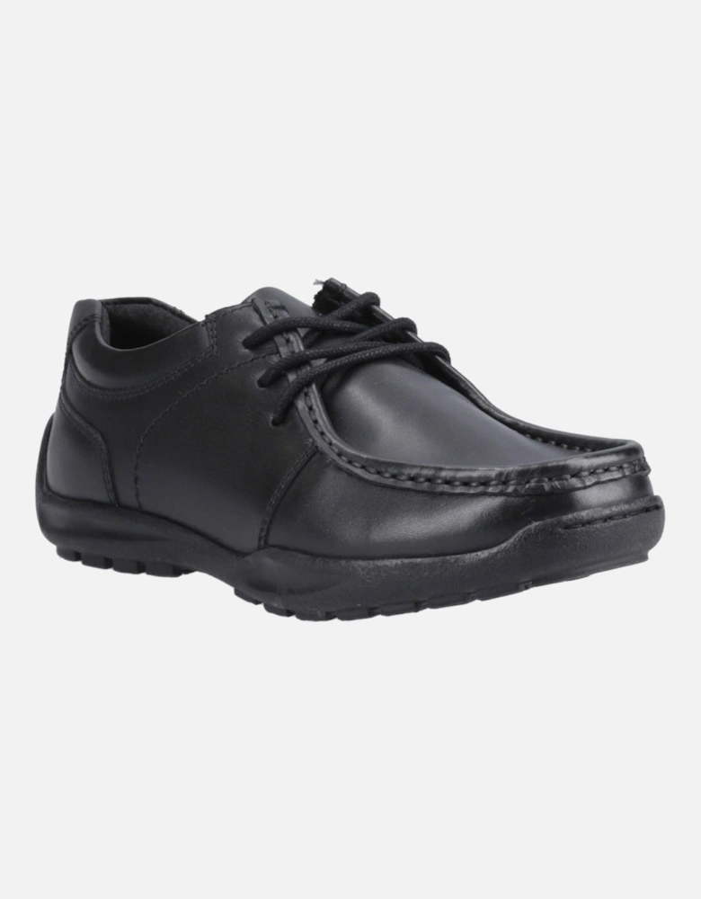 Mackenzie Wallabee Leather Boys's Black Lace-Up Shoes