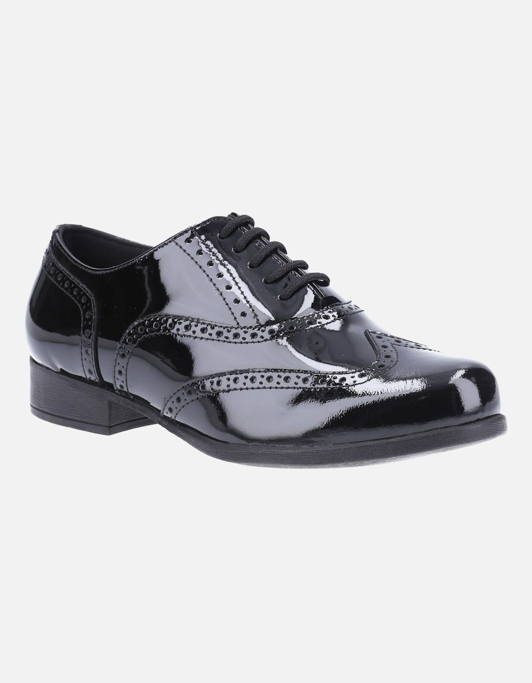 Kada Junior Patent Leather Girls's Patent Black Brogues, 5 of 4