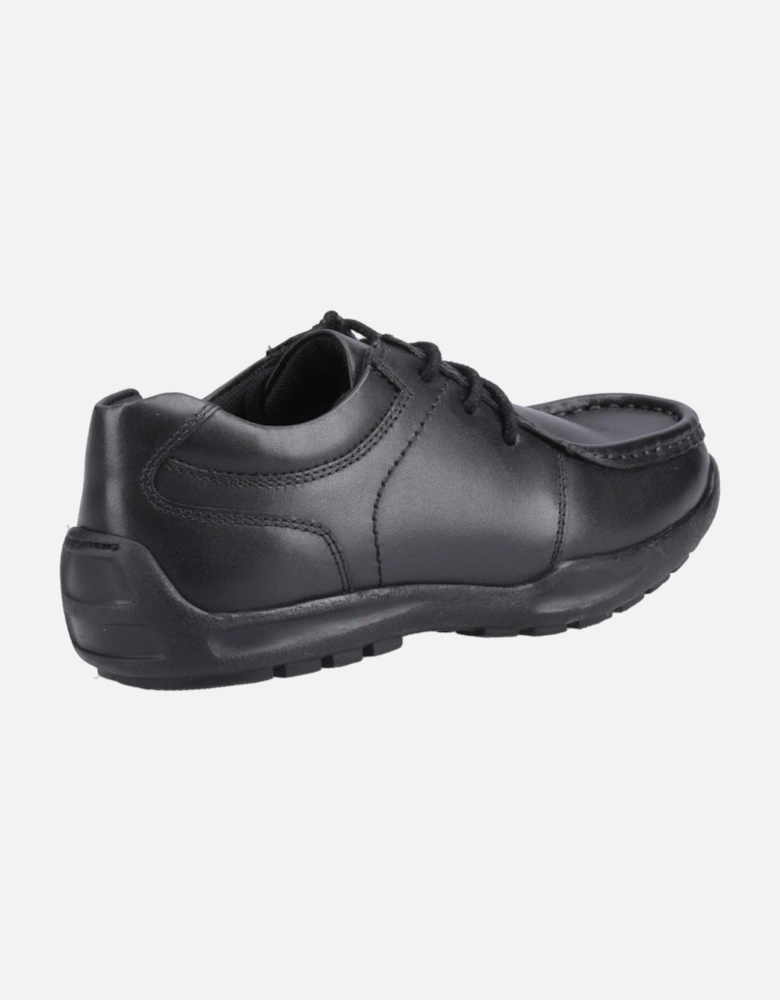 Mackenzie Wallabee Leather Boys's Black Lace-Up Shoes