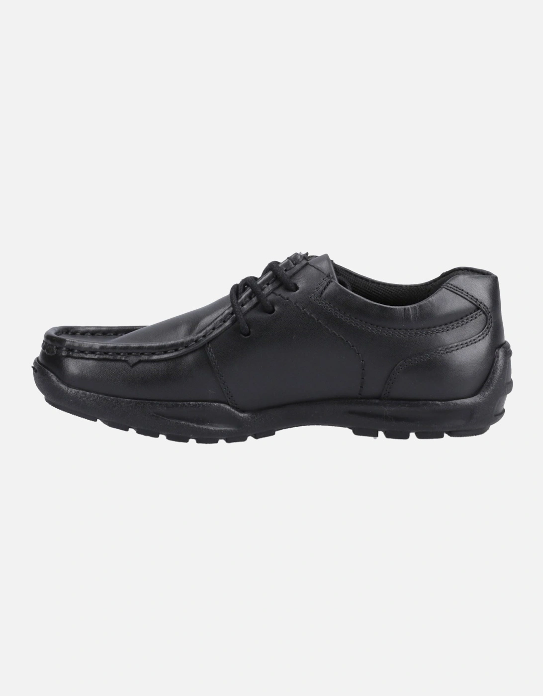 Mackenzie Wallabee Leather Boys's Black Lace-Up Shoes