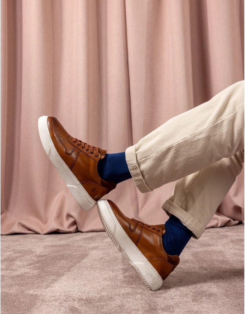 Wyatt Leather Men's Tan Trainers