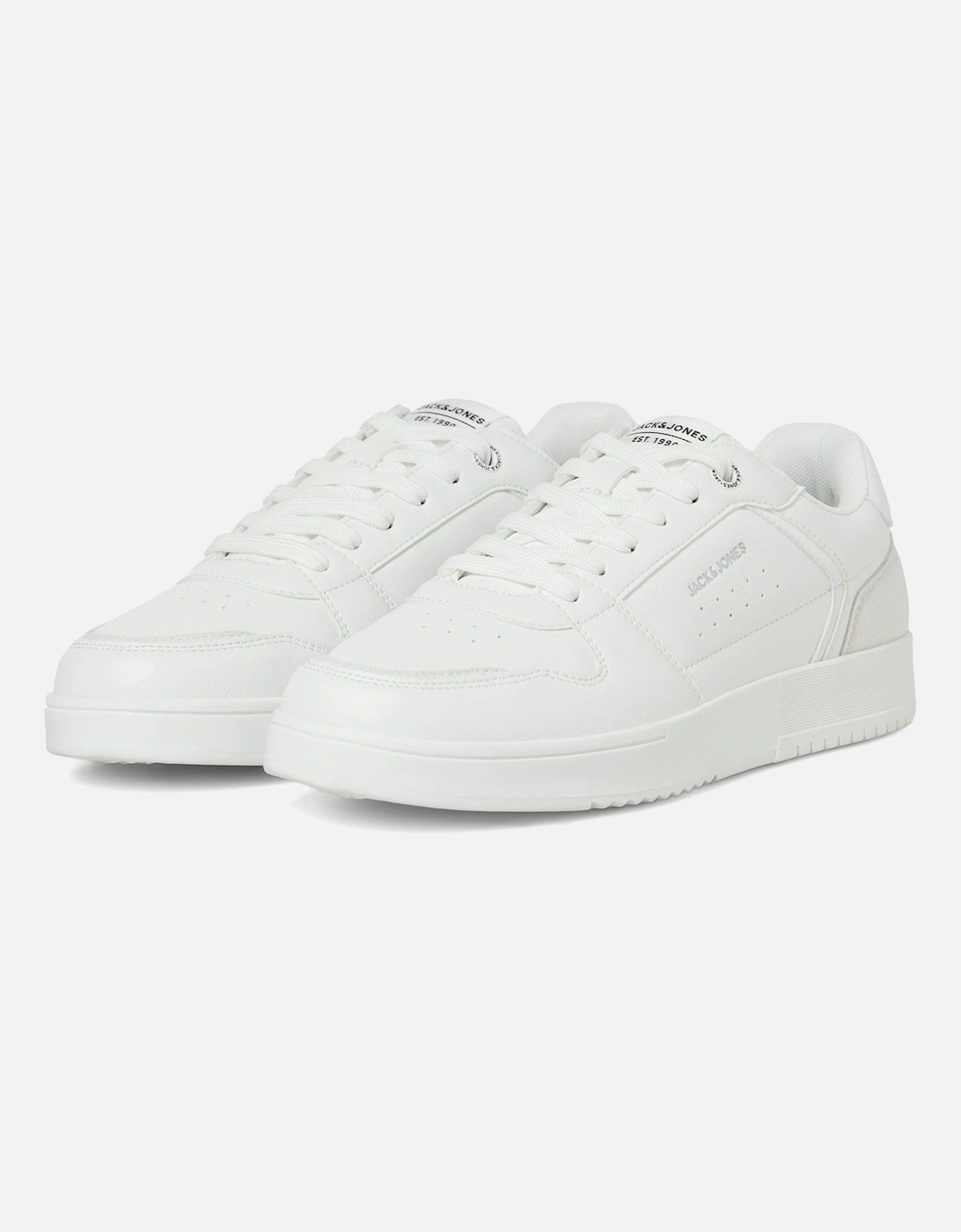 Ealing Polyurethane Men's White Silver Trainers, 8 of 7