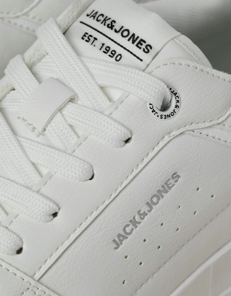 Ealing Polyurethane Men's White Silver Trainers