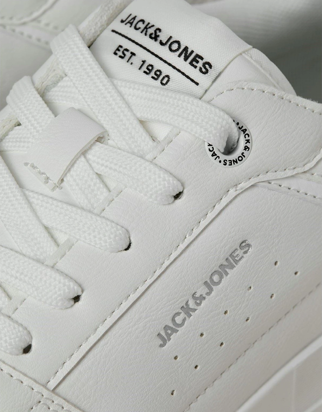 Ealing Polyurethane Men's White Silver Trainers