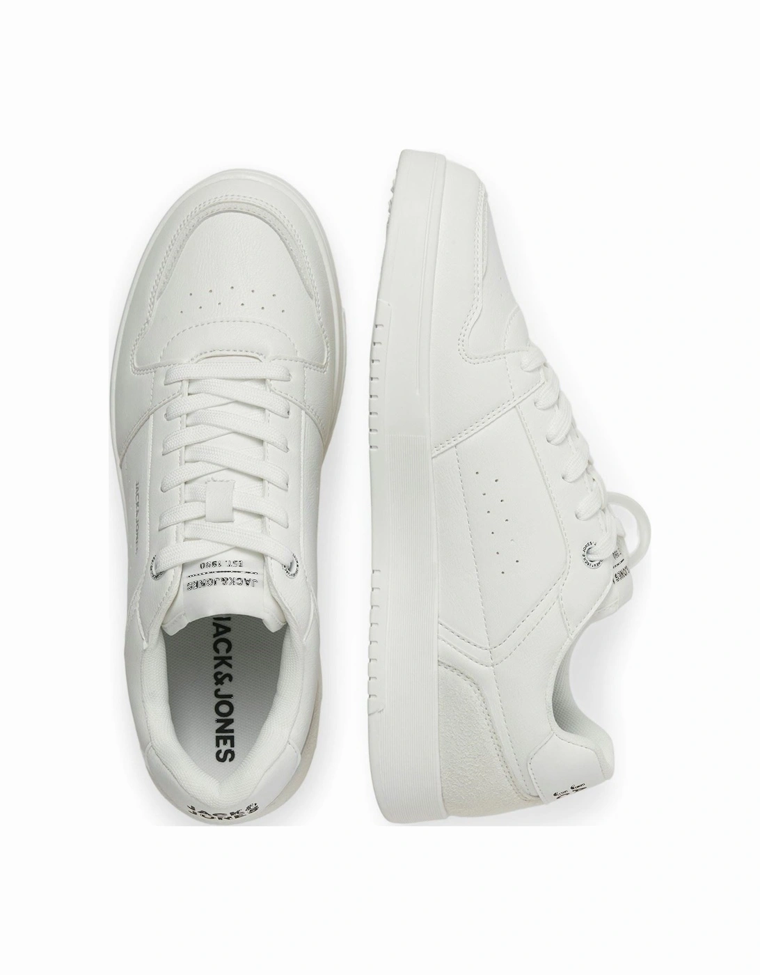 Ealing Polyurethane Men's White Silver Trainers