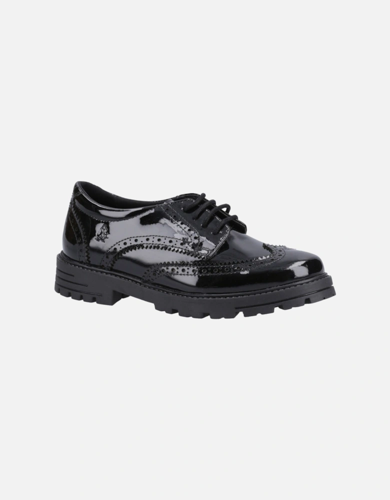 Maxine Patent Senior Leather Girls's Black Brogues