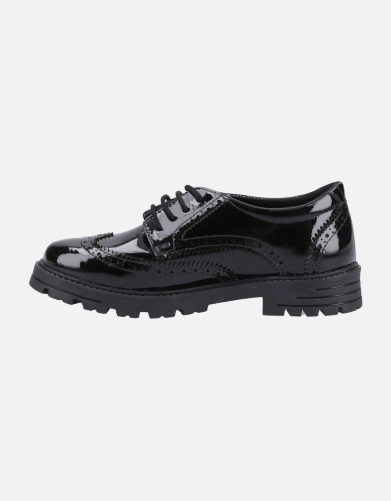 Maxine Patent Senior Leather Girls's Black Brogues