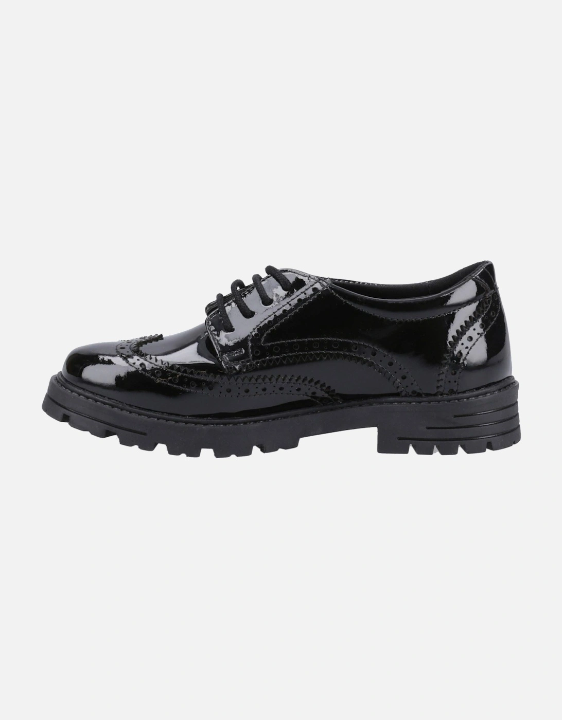 Maxine Patent Senior Leather Girls's Black Brogues