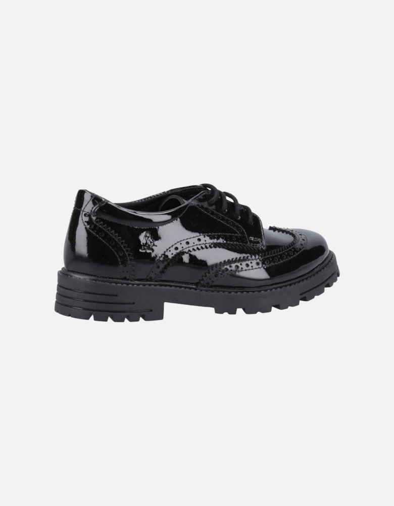 Maxine Patent Senior Leather Girls's Black Brogues