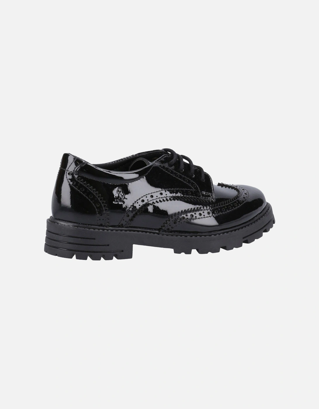Maxine Patent Senior Leather Girls's Black Brogues