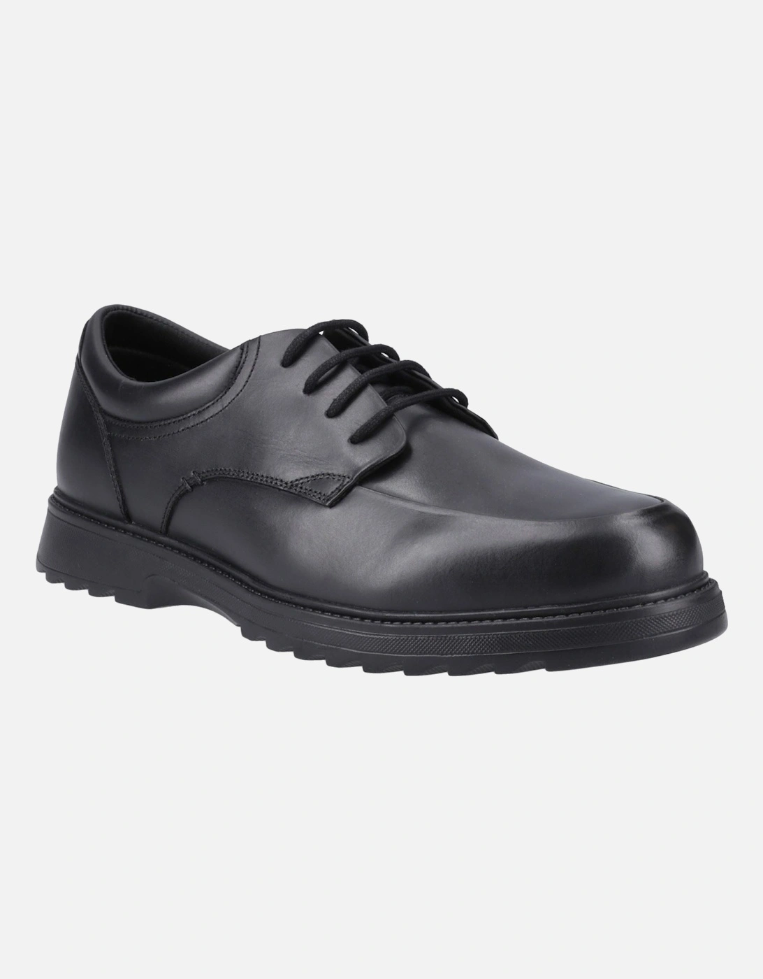Hush Puppies Boys Black  Romeo Leather Youth Shoes - Size UK 4 / Eu 37 / Us 4.5 Kids