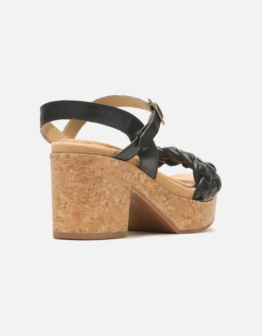 Poppy Quarter Strap Leather Women's Black Sandals