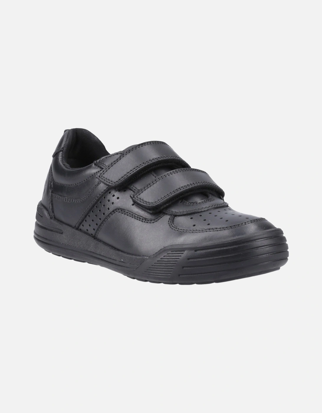 Hush Puppies Boys Black  Sully Leather Youth Shoes - Size UK 7 / Eu 41 / Us 7.5 Kids