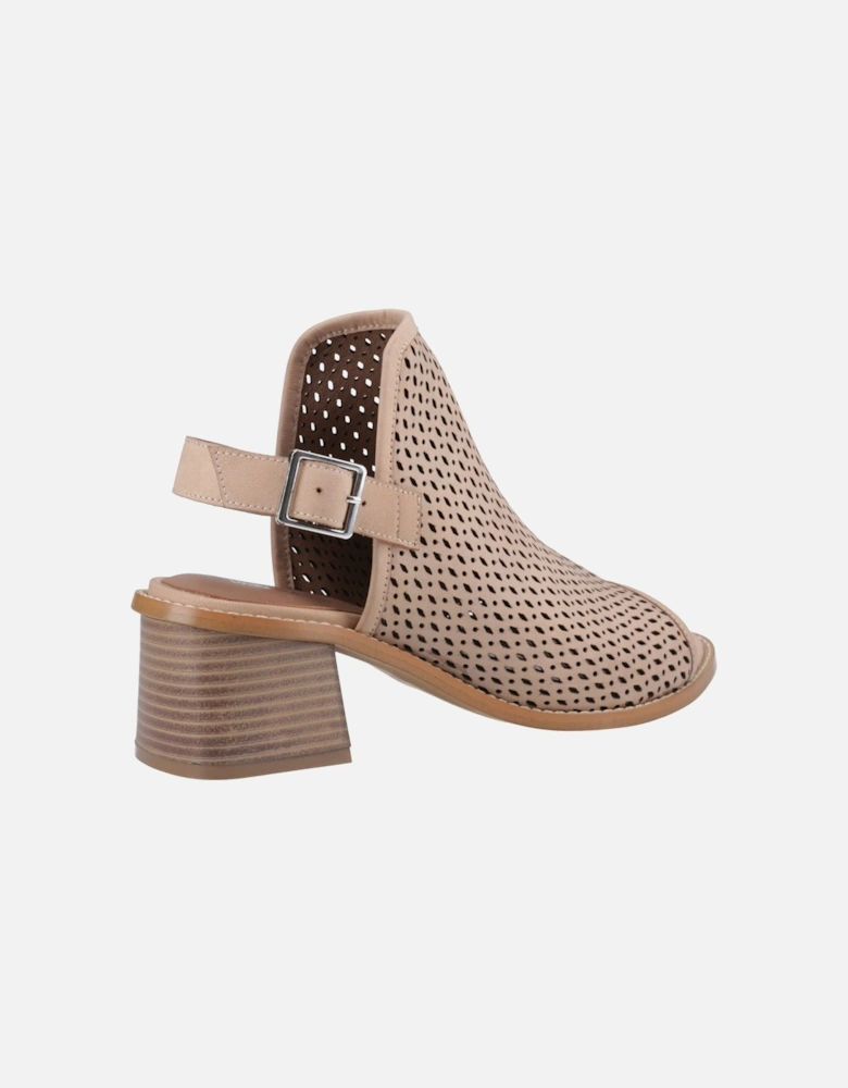 Louise Heeled Leather Women's Taupe Sandals