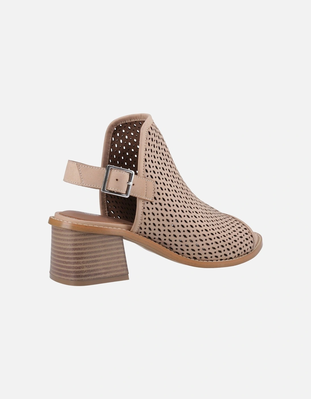 Louise Heeled Leather Women's Taupe Sandals