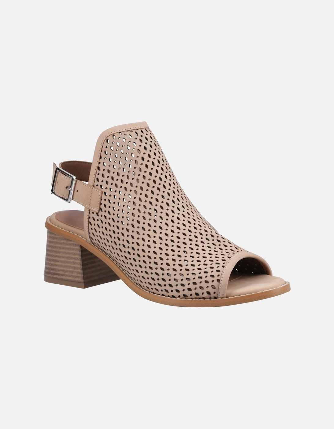 Louise Heeled Leather Women's Taupe Sandals, 6 of 5